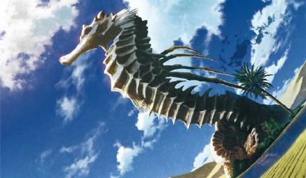 场景插画，有种异世界的感觉，非常喜欢这个feel[嘻嘻]