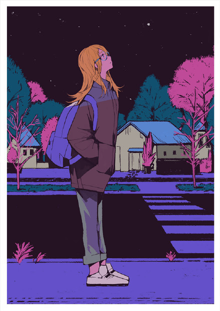 画师笔下的#美少女#，阳光的恬静的