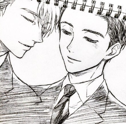 冰上的尤里勇维手绘，超带感[嘻嘻]