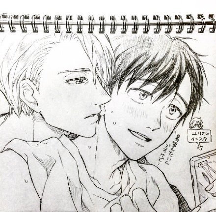 冰上的尤里勇维手绘，超带感[嘻嘻]