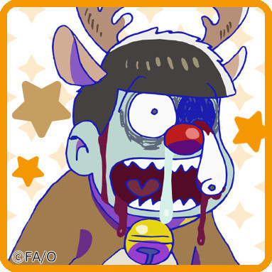 一组阿松圣诞纪念头像，包含丧尸版哟[嘻嘻]