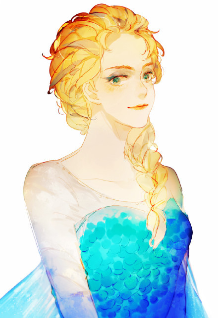 国人画师笔下的#美少女#，个个都是那么的水灵[哈哈][害羞]