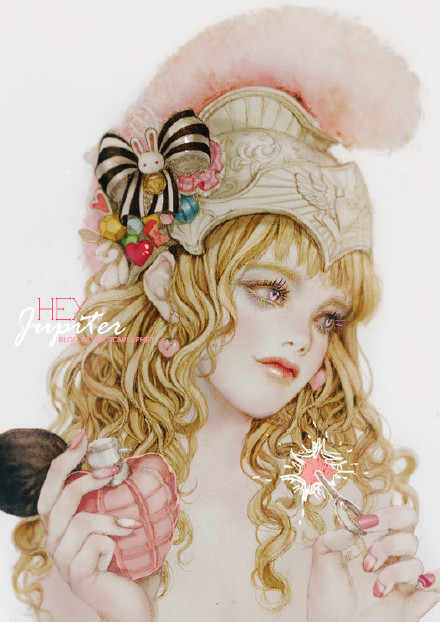 巴洛克风格的#美少女#，有几分诡谲[思考]