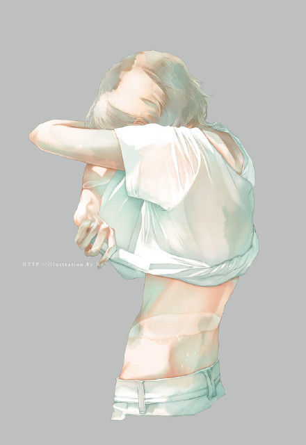 心中的美少年，安静而孱弱[悲伤]