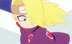 #晓组织#迪达拉也卖萌 萌就是一瞬间的艺术，一瞬即永恒[花心]