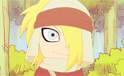 #晓组织#迪达拉也卖萌 萌就是一瞬间的艺术，一瞬即永恒[花心]