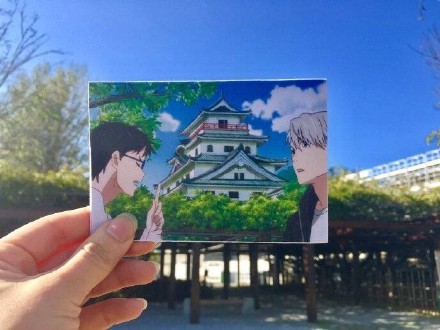 冰上的尤里圣地巡礼，#二次元三次元#交汇神奇交汇[嘻嘻]