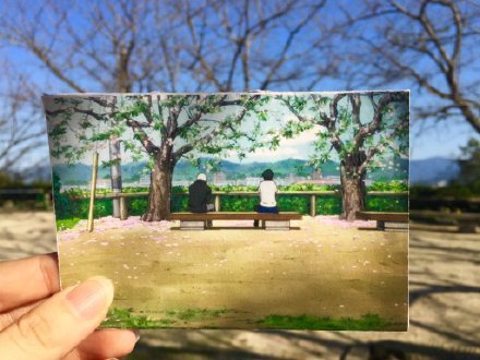 冰上的尤里圣地巡礼，#二次元三次元#交汇神奇交汇[嘻嘻]