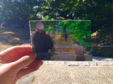 冰上的尤里圣地巡礼，#二次元三次元#交汇神奇交汇[嘻嘻]