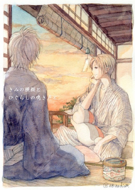 夏目友人帐同人美图，温暖恬淡让人难以忘怀[悲伤]