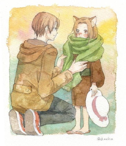 夏目友人帐同人美图，温暖恬淡让人难以忘怀[悲伤]