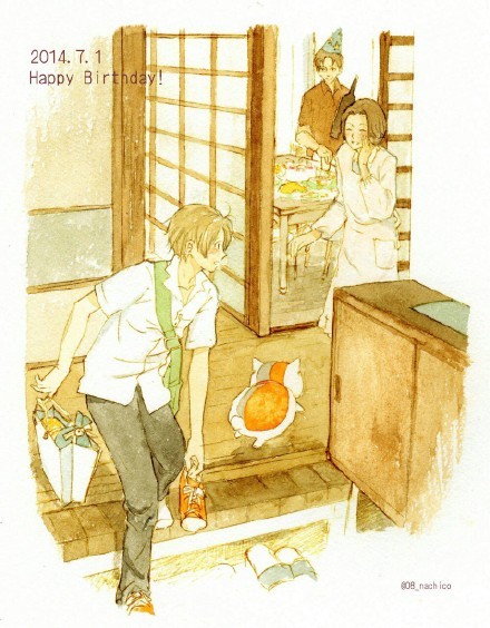 夏目友人帐同人美图，温暖恬淡让人难以忘怀[悲伤]