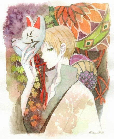 夏目友人帐同人美图，温暖恬淡让人难以忘怀[悲伤]