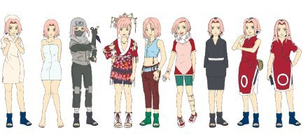 春野樱服装秀，从萝莉到御姐再到人妇[花心]