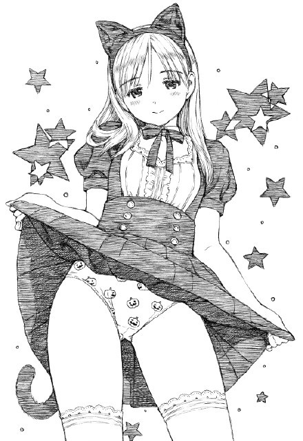 #营养快线系列#手绘萝莉更性感[挖鼻屎][花心][害羞]