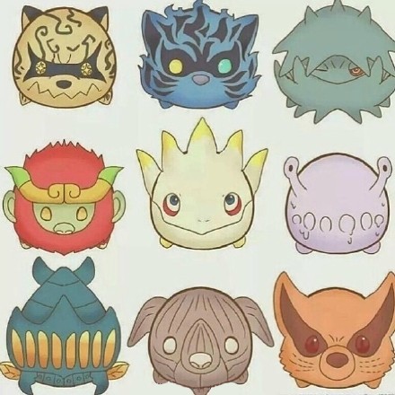 萌系尾兽大集结，就问你怕不怕[嘻嘻][可怜]