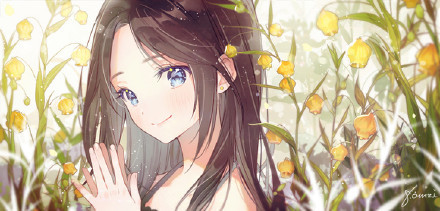 棒子国笔下的#美少女#，清新唯美，恬静微笑惹人爱[花心]