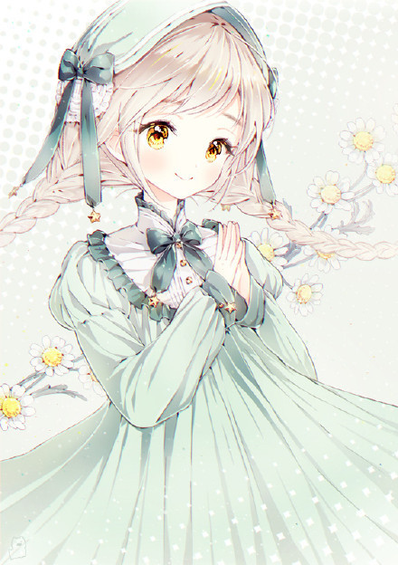 棒子国笔下的#美少女#，清新唯美，恬静微笑惹人爱[花心]