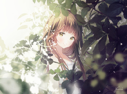 棒子国笔下的#美少女#，清新唯美，恬静微笑惹人爱[花心]