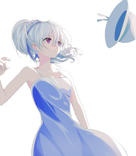 阳光，沙滩，#美少女#
蔚蓝，仲夏，连衣裙[嘻嘻]