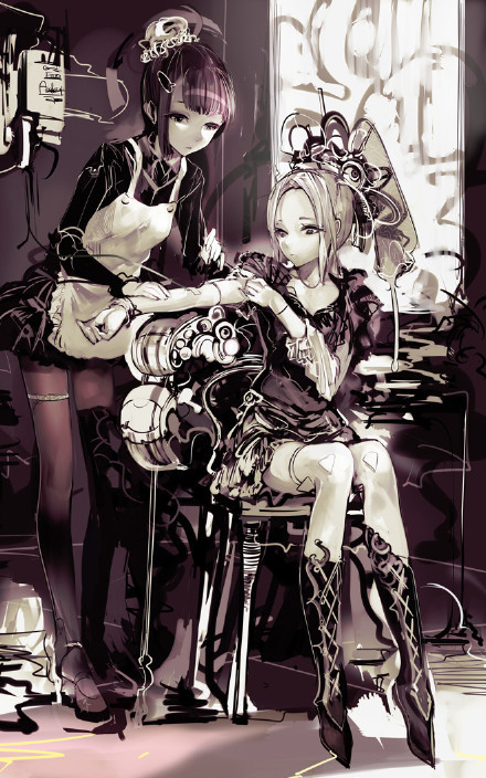 霓虹的暗黑系#美少女#，华丽丽的巴洛克，大爱[嘻嘻][花心]