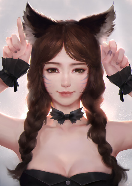 国人笔下的空灵#美少女#，每个人都仿佛有自己的故事[嘻嘻]