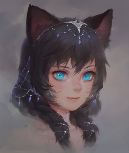 国人笔下的空灵#美少女#，每个人都仿佛有自己的故事[嘻嘻]