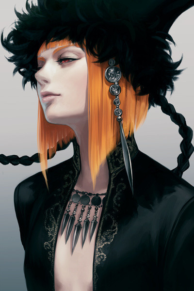 11区画师 眼神迷离的#美少女#，散发着一种高冷范儿