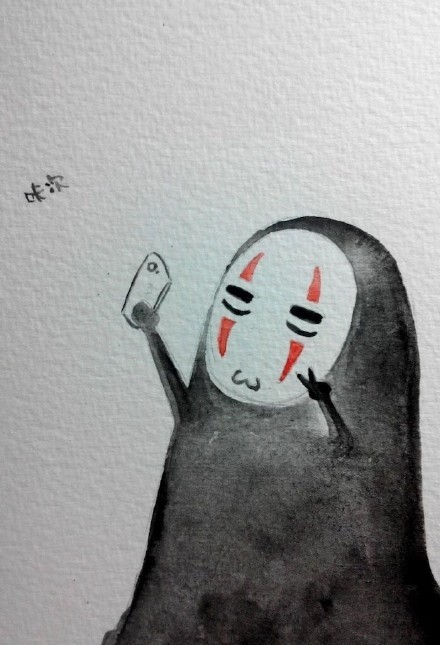 宫崎骏老爷子经典电影千与千寻中的经典角色，不知道有什么寓意[可怜]
刚才丫仔儿瞬间就想到了无脸男好厉腻害[嘻嘻]