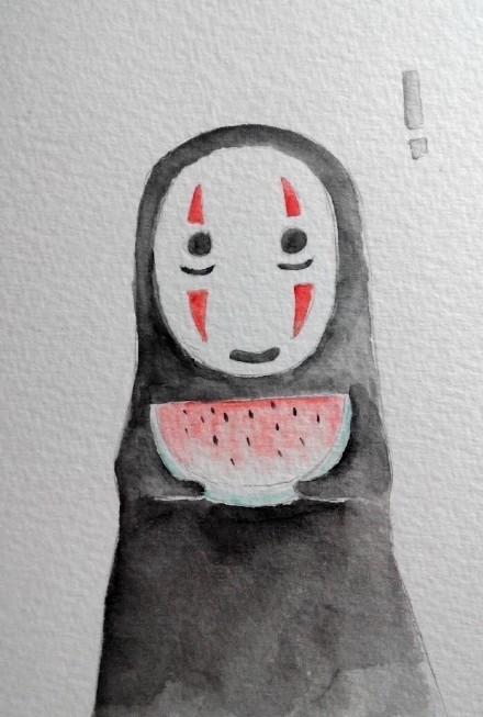 宫崎骏老爷子经典电影千与千寻中的经典角色，不知道有什么寓意[可怜]
刚才丫仔儿瞬间就想到了无脸男好厉腻害[嘻嘻]