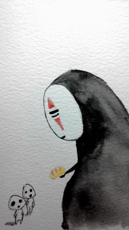 宫崎骏老爷子经典电影千与千寻中的经典角色，不知道有什么寓意[可怜]
刚才丫仔儿瞬间就想到了无脸男好厉腻害[嘻嘻]