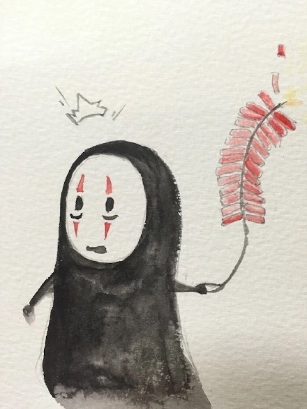 宫崎骏老爷子经典电影千与千寻中的经典角色，不知道有什么寓意[可怜]
刚才丫仔儿瞬间就想到了无脸男好厉腻害[嘻嘻]