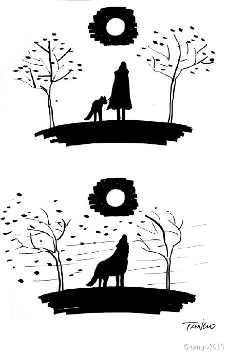 #Tango一日一画# 风中孤狼