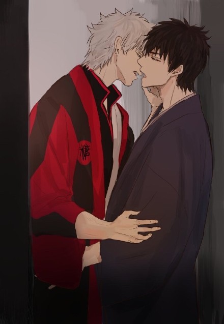 银魂同人美图，银时和土方浓浓的腐味透屏而出[害羞]