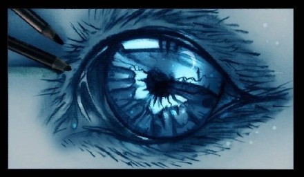 手绘#教程#极美的眼睛，美的让心悸[嘻嘻]