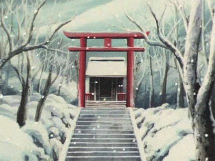 #二次元美景#寒风料峭，雪花飞舞，那时有你，记忆是那么的美好[嘻嘻][悲伤]