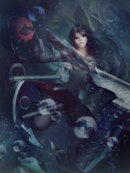 朦胧中的#美少女#，这个级别可以称得上艺术品了吧！[嘻嘻]