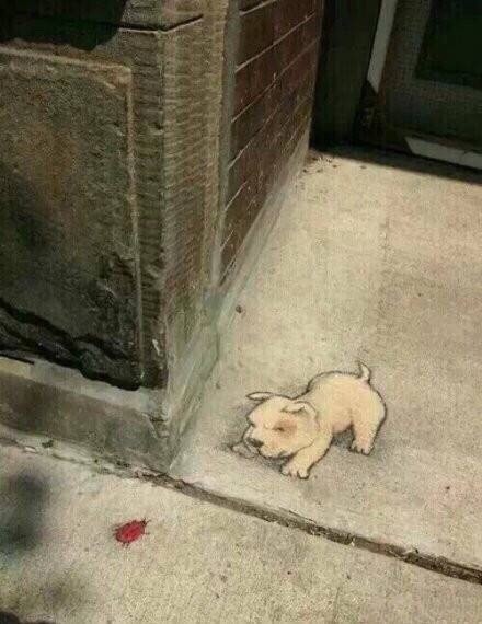 街头的即兴创意，萌萌哒无极限[嘻嘻]