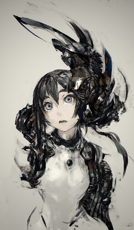 这个风格很另类，暗黑系#美少女#[花心]