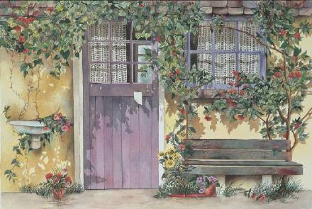 #二次元美景#来自美帝的画师，岁月静谧的乡村小斋，淡淡的阳光洒下，令人无限神往[悲伤]