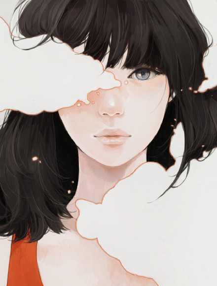 散发着忧伤气质的#美少女#[悲伤]