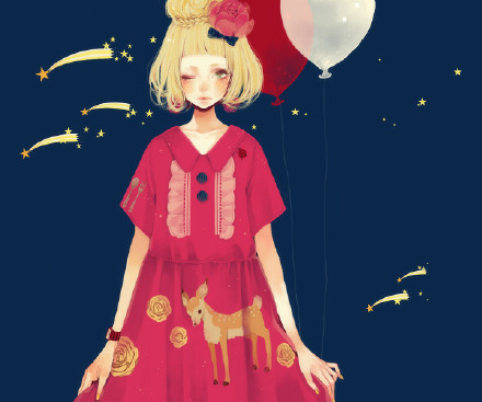 色彩绚烂小资风的#美少女#[嘻嘻]