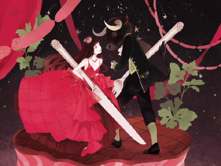 色彩绚烂小资风的#美少女#[嘻嘻]