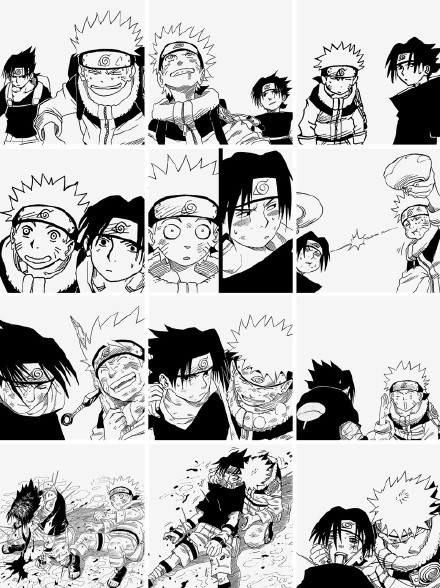 #鸣佐#回忆杀，一路走来的好基友[嘻嘻]