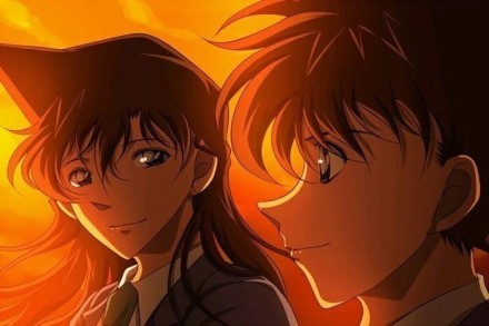 柯南和小兰，甜甜的时光，情人节快乐[害羞]