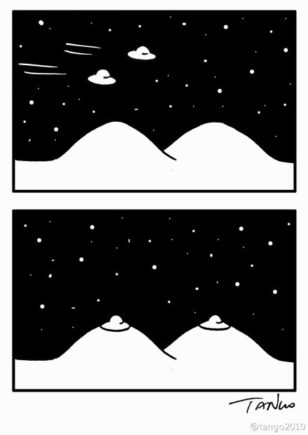 #tango#在回程飞机上看到的[嘻嘻]，其实是旅途中翻到一张图的联想。