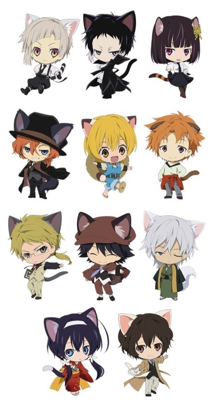 【文豪野犬】2月22日猫猫日 插图合集【官方】[花心]