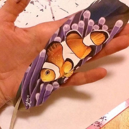 #大神# 羽毛上作画Orz[嘻嘻]