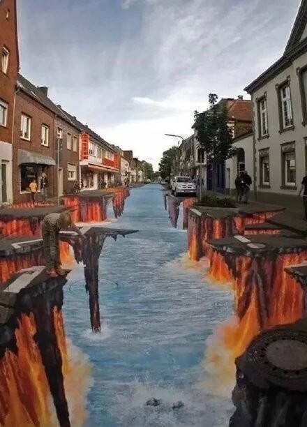 #大神#这样的3D路面你敢走嘛[吃惊]