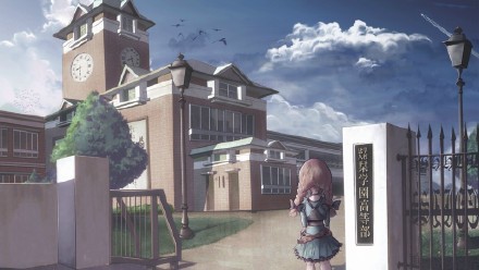 #大神#SYIORI笔下的#二次元美景#，回不去的校园生活和那时的人[悲伤]